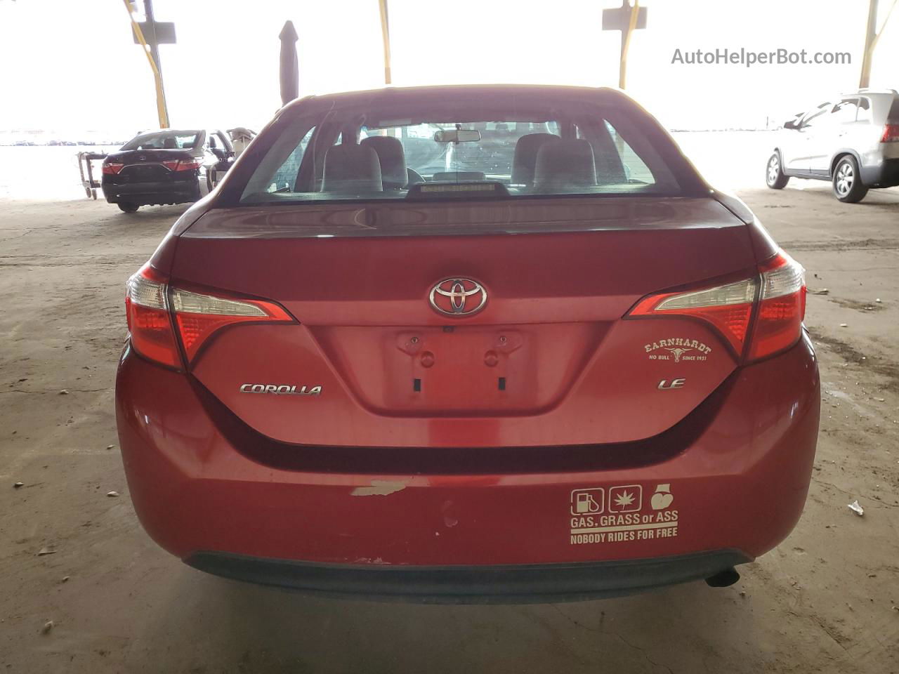 2014 Toyota Corolla L Red vin: 5YFBURHE3EP052964