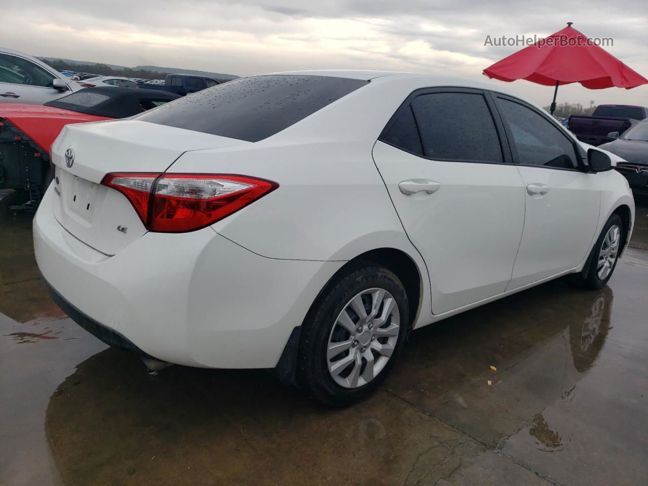 2014 Toyota Corolla L White vin: 5YFBURHE3EP084779