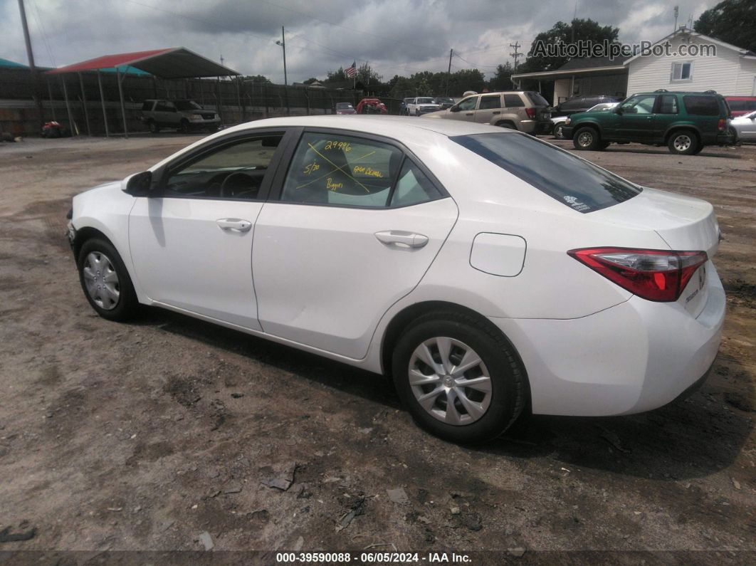 2014 Toyota Corolla L White vin: 5YFBURHE3EP150523