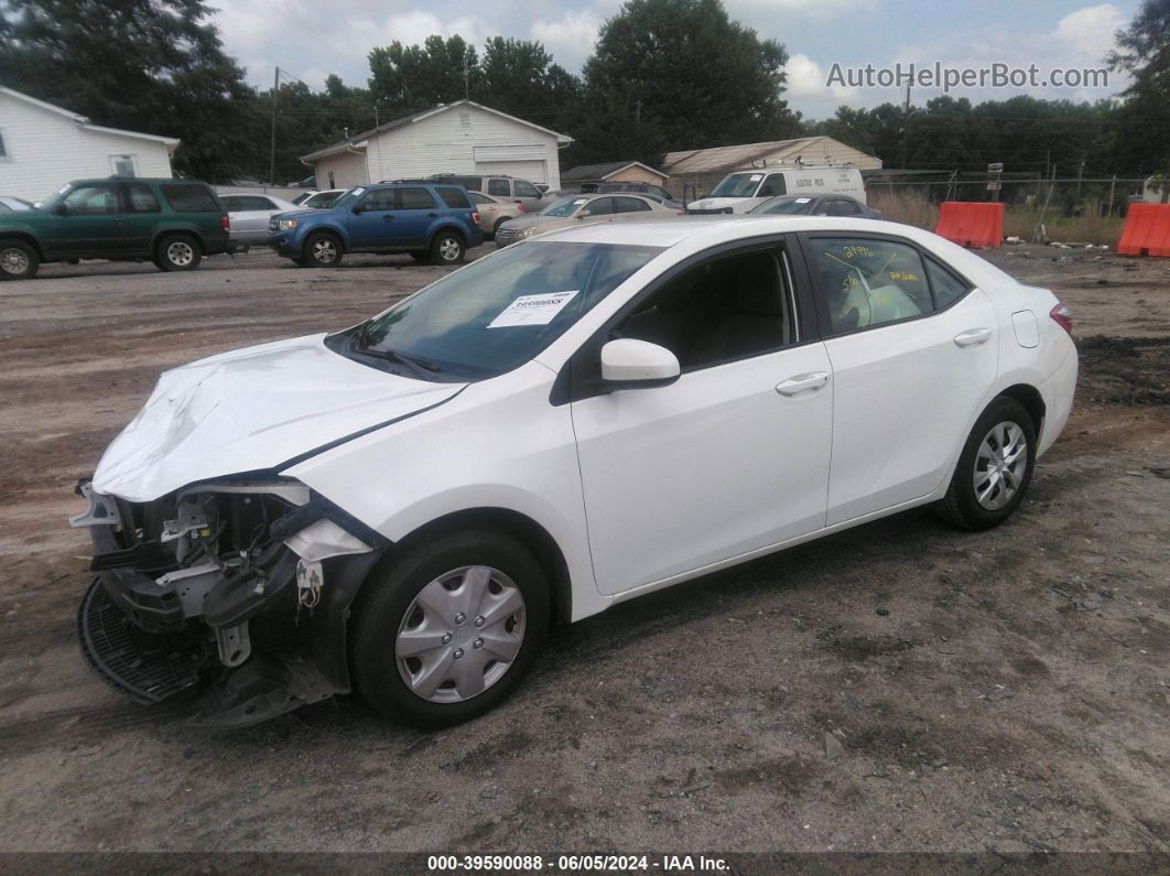 2014 Toyota Corolla L White vin: 5YFBURHE3EP150523