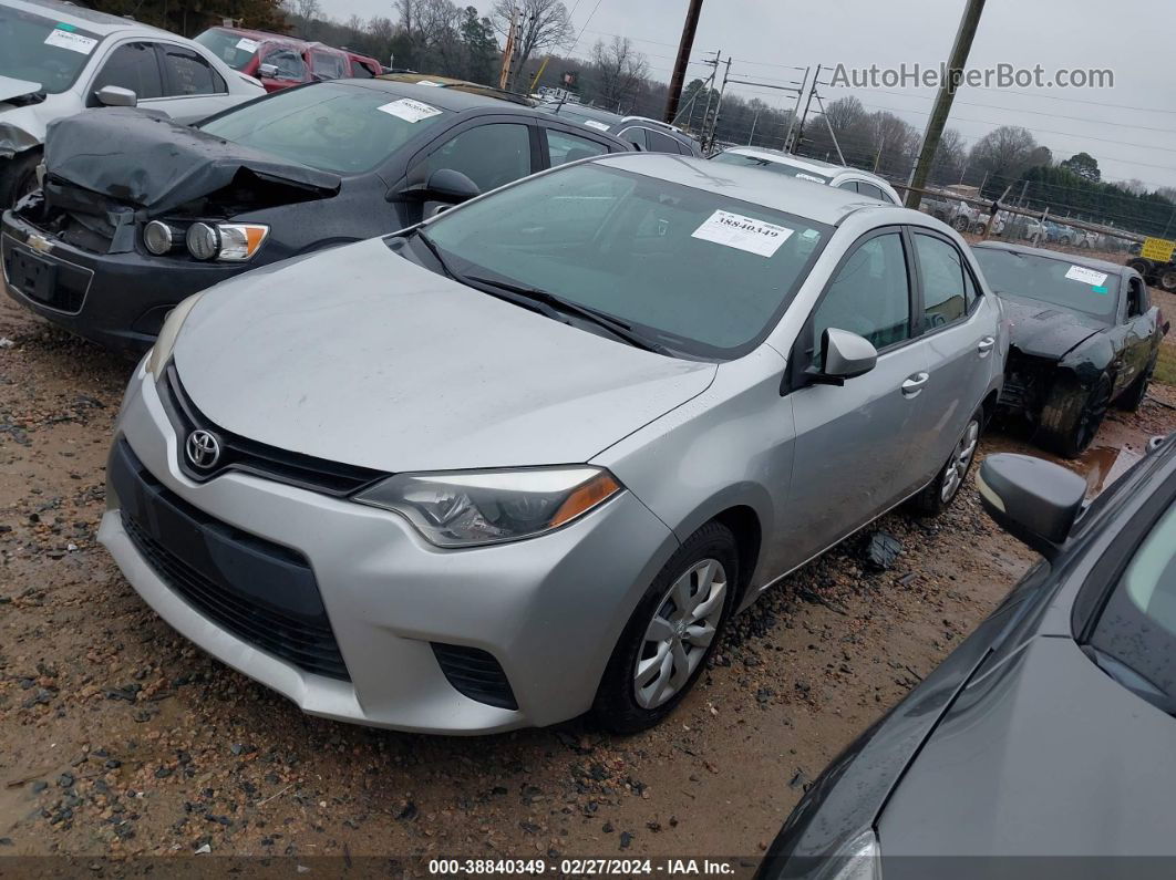 2014 Toyota Corolla Le Серебряный vin: 5YFBURHE3EP156094