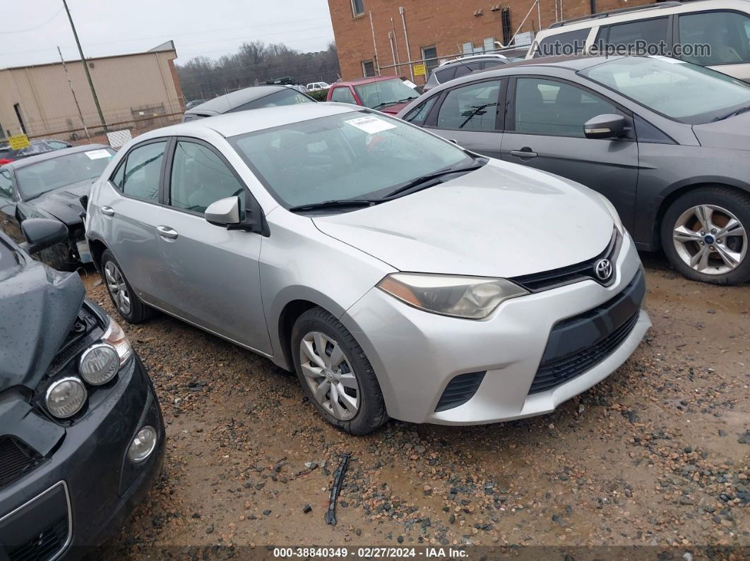 2014 Toyota Corolla Le Серебряный vin: 5YFBURHE3EP156094