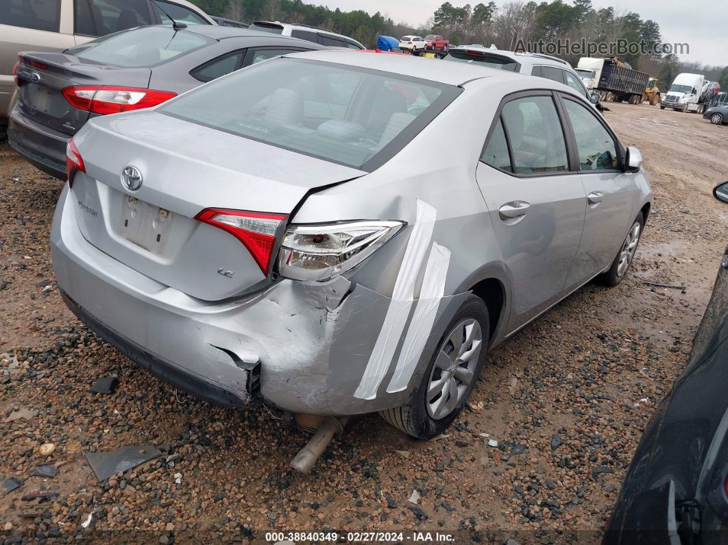 2014 Toyota Corolla Le Silver vin: 5YFBURHE3EP156094