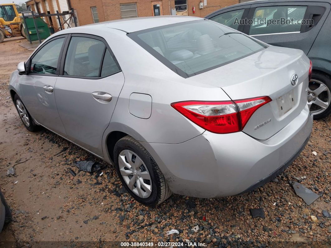 2014 Toyota Corolla Le Серебряный vin: 5YFBURHE3EP156094