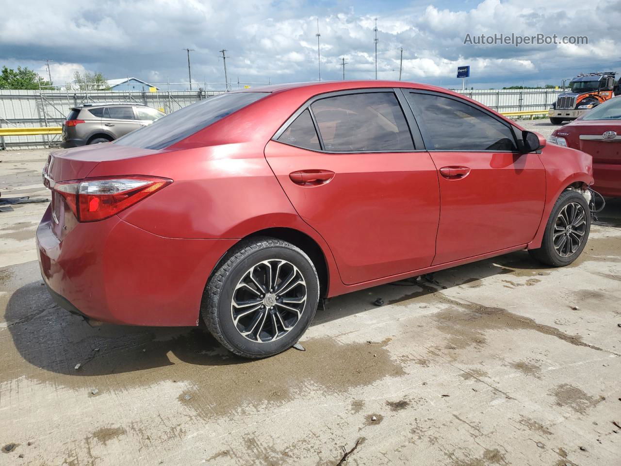 2014 Toyota Corolla L Красный vin: 5YFBURHE3EP164129