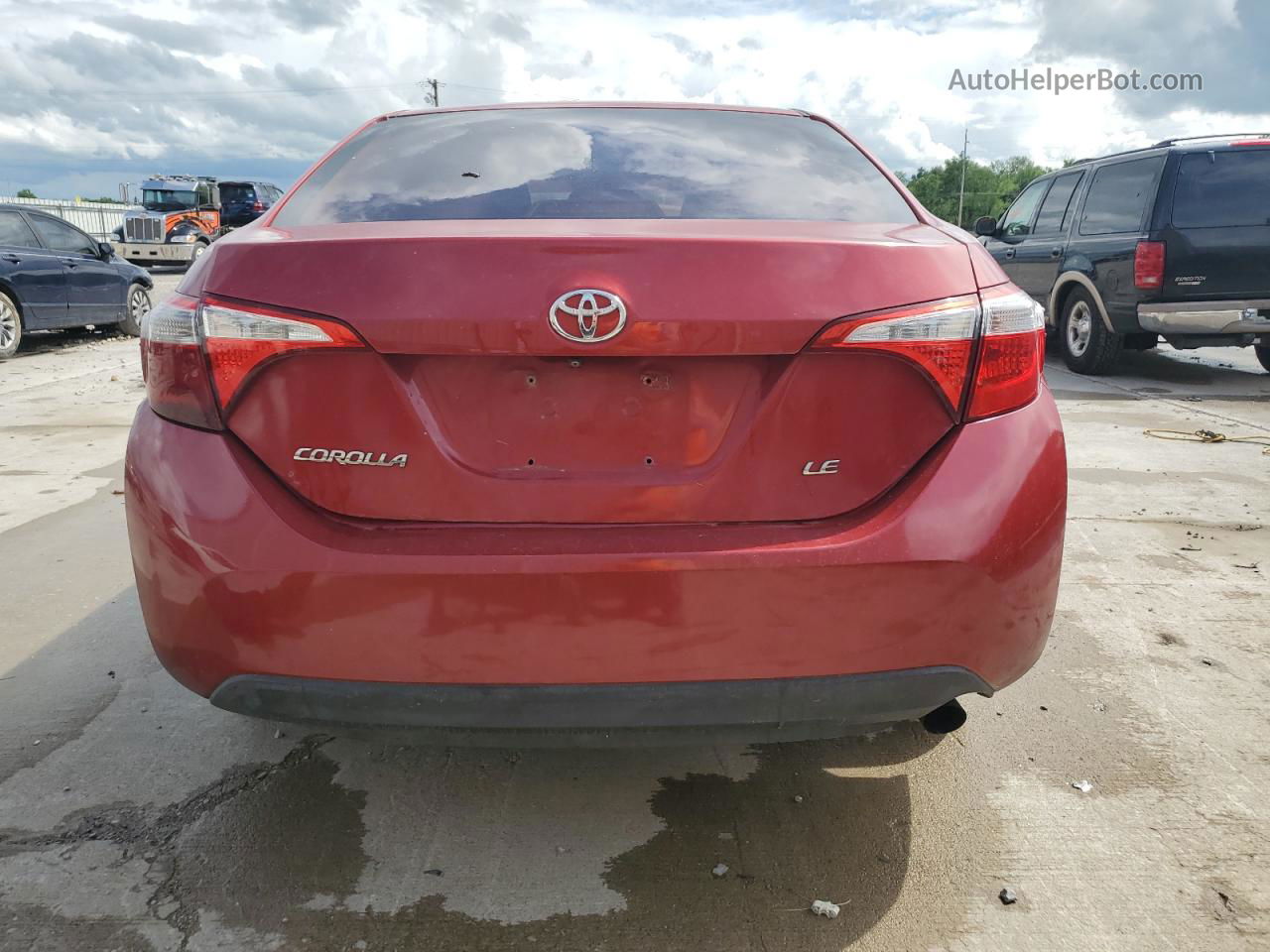 2014 Toyota Corolla L Red vin: 5YFBURHE3EP164129