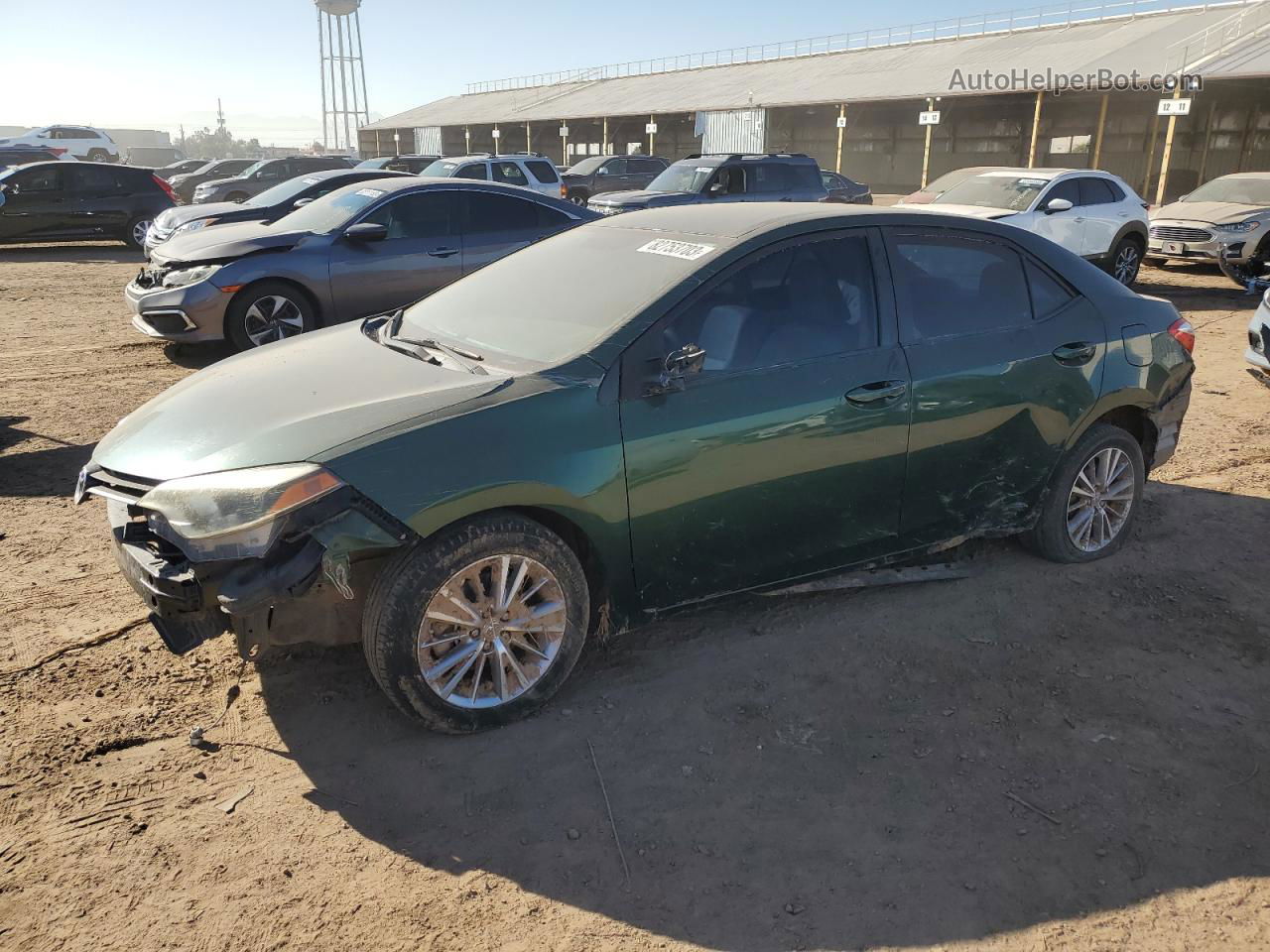 2015 Toyota Corolla L Green vin: 5YFBURHE3FP279198