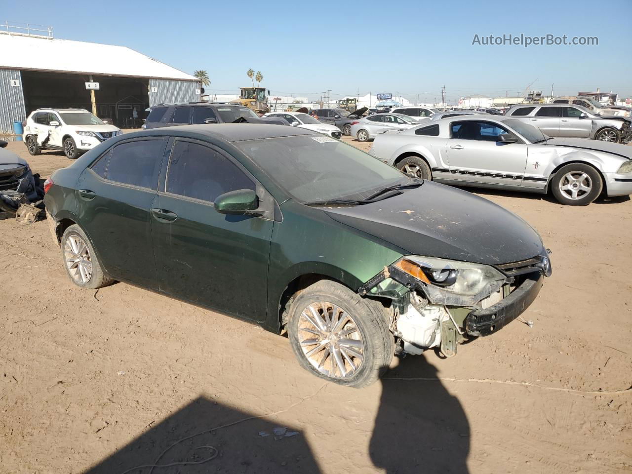 2015 Toyota Corolla L Green vin: 5YFBURHE3FP279198