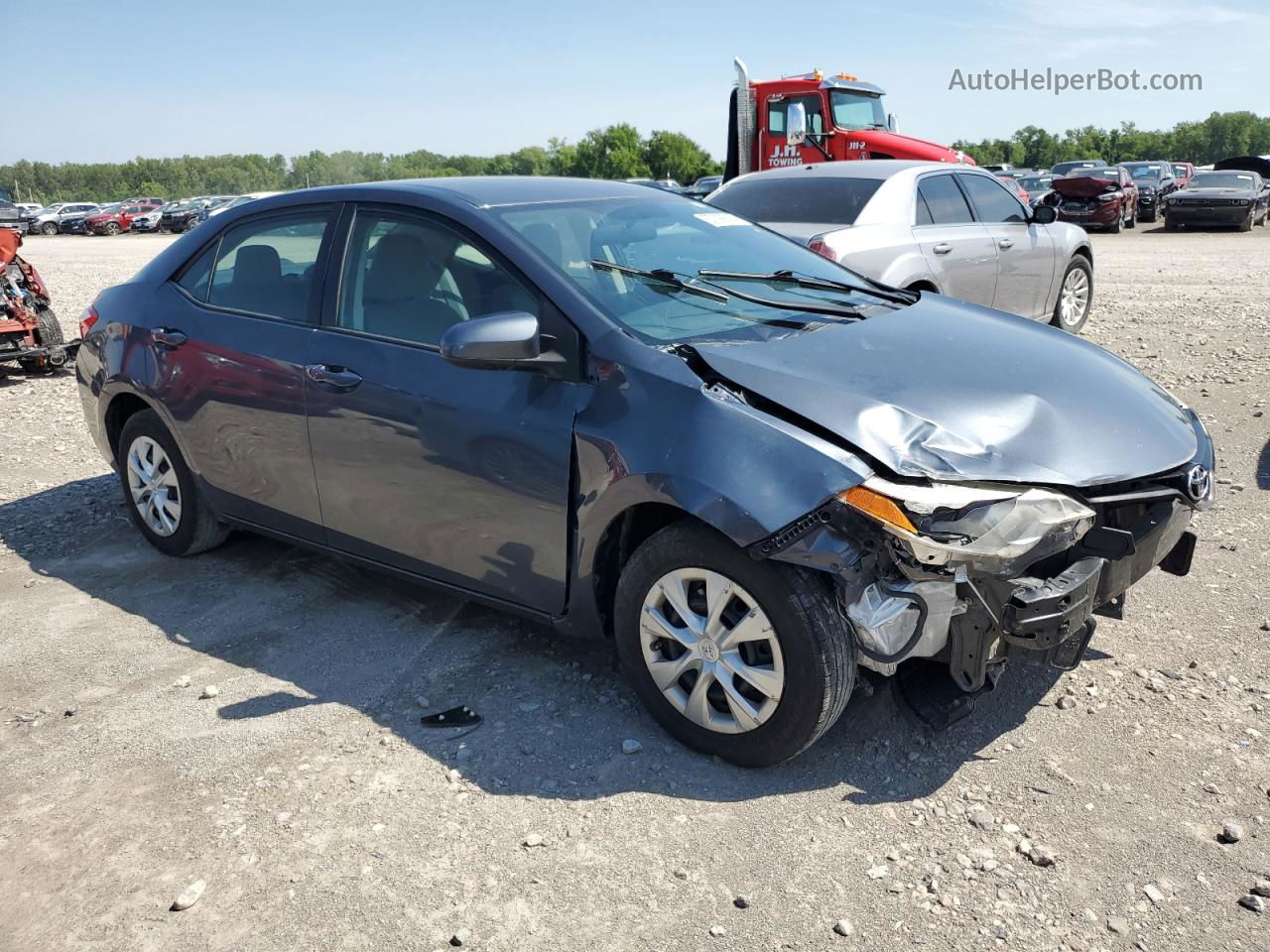 2015 Toyota Corolla L Gray vin: 5YFBURHE3FP345930