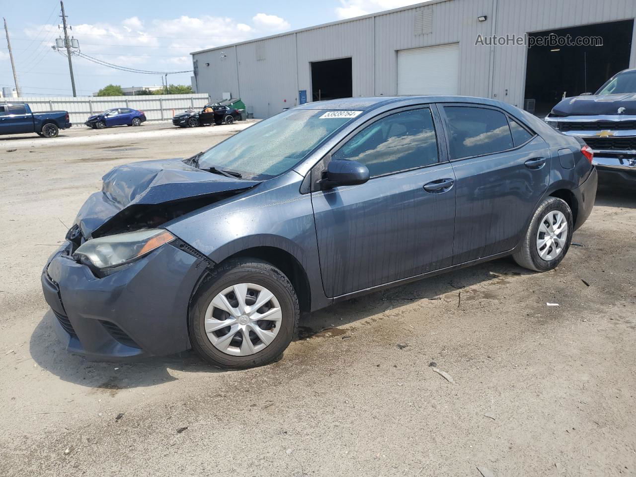 2015 Toyota Corolla L Blue vin: 5YFBURHE3FP362629