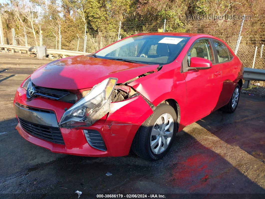 2016 Toyota Corolla Le Red vin: 5YFBURHE3GP368805