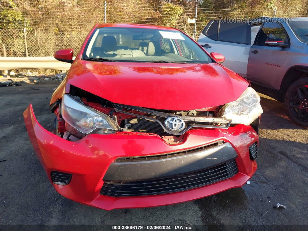 2016 Toyota Corolla Le Red vin: 5YFBURHE3GP368805