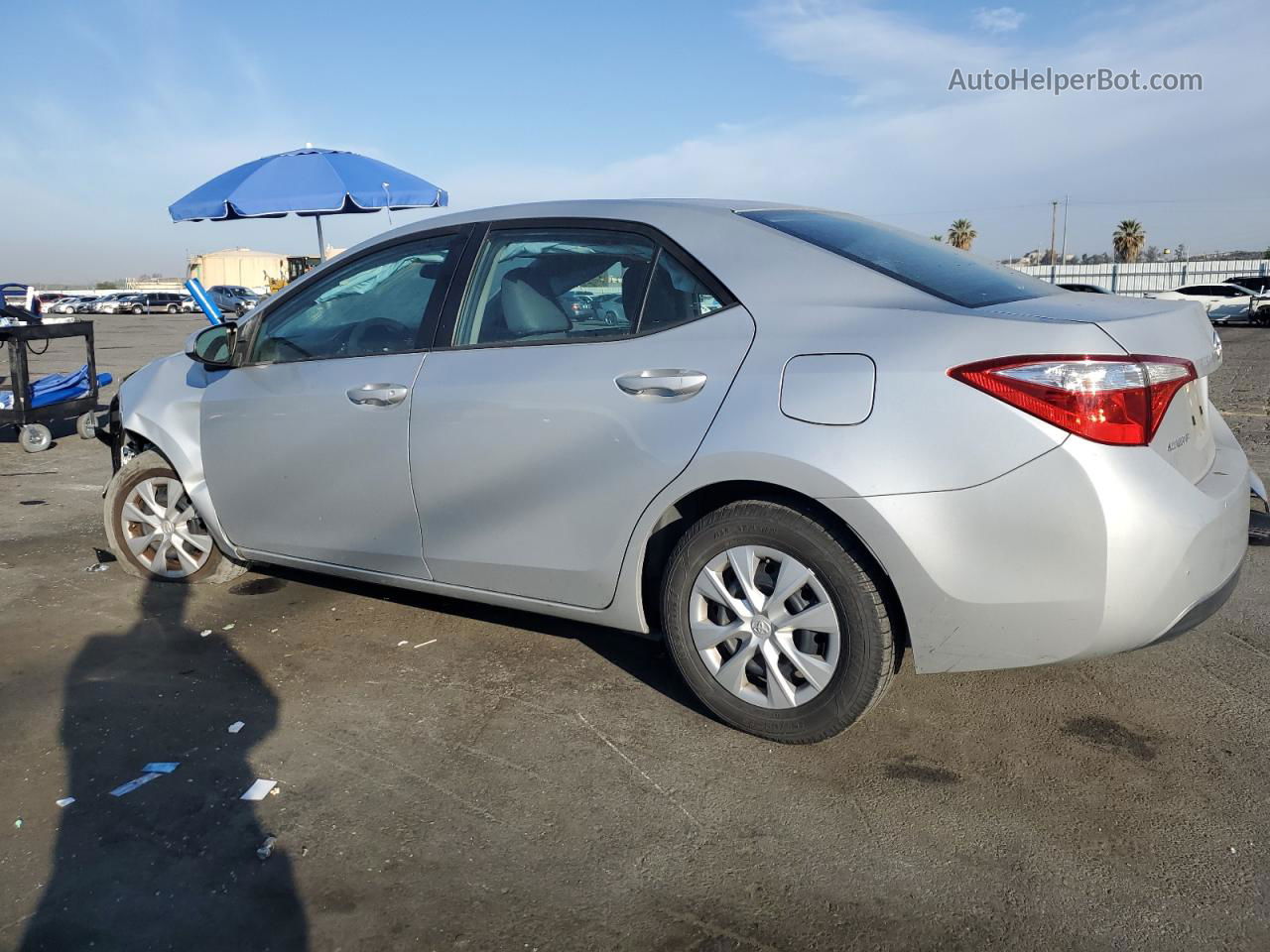 2016 Toyota Corolla L Silver vin: 5YFBURHE3GP391372