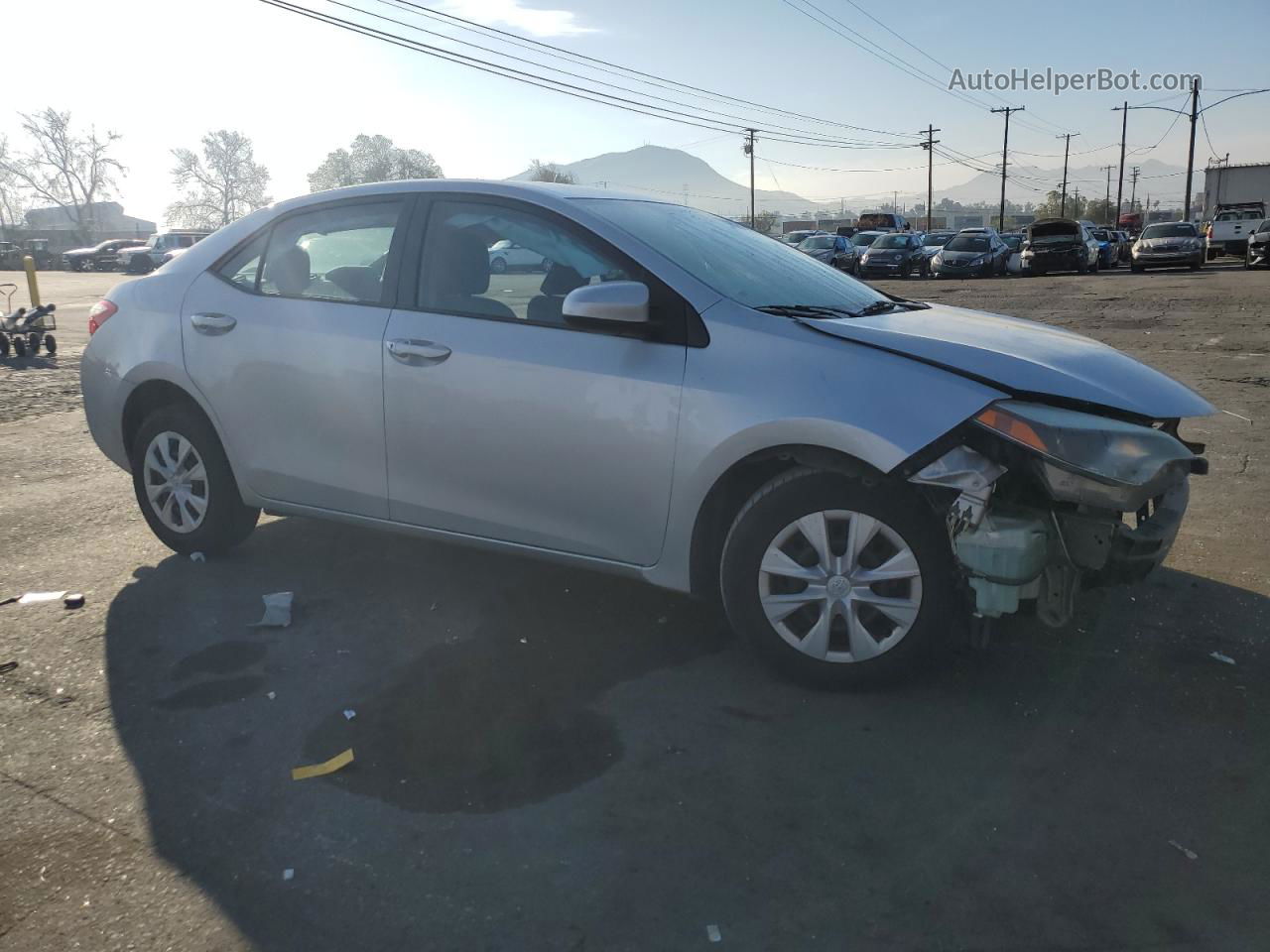 2016 Toyota Corolla L Silver vin: 5YFBURHE3GP391372