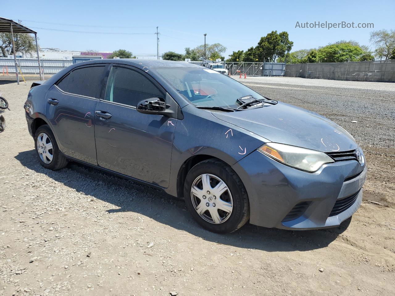 2016 Toyota Corolla L Blue vin: 5YFBURHE3GP424693