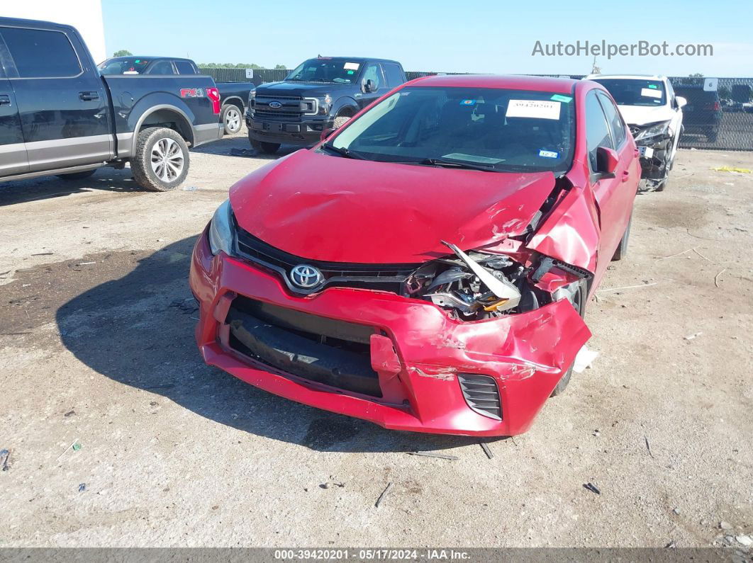 2016 Toyota Corolla Le Red vin: 5YFBURHE3GP438304