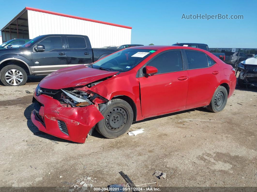 2016 Toyota Corolla Le Красный vin: 5YFBURHE3GP438304