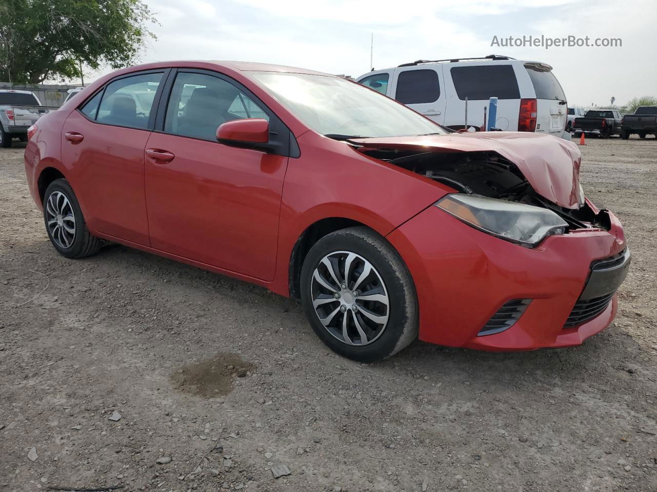 2016 Toyota Corolla L Red vin: 5YFBURHE3GP494906