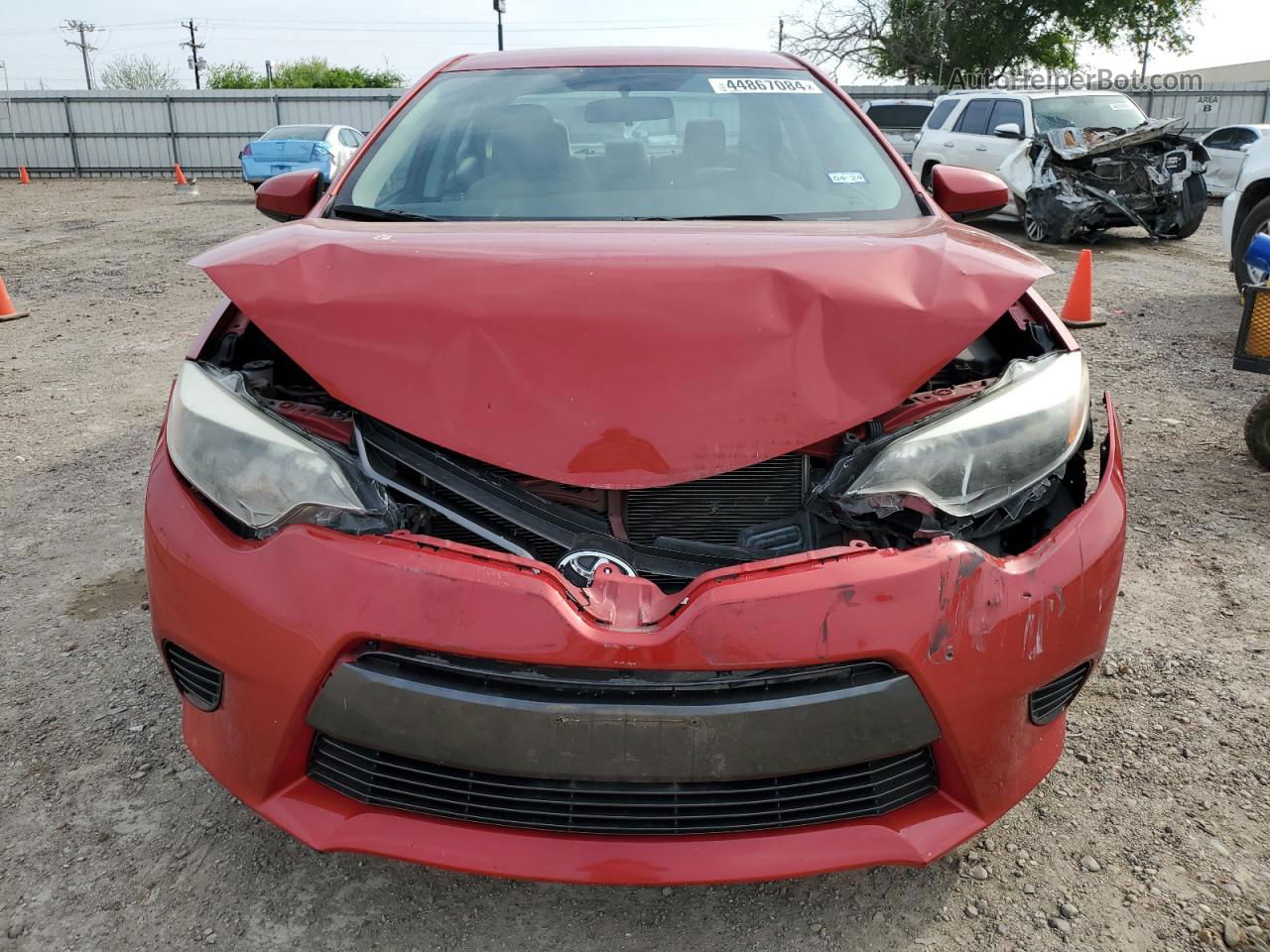 2016 Toyota Corolla L Red vin: 5YFBURHE3GP494906