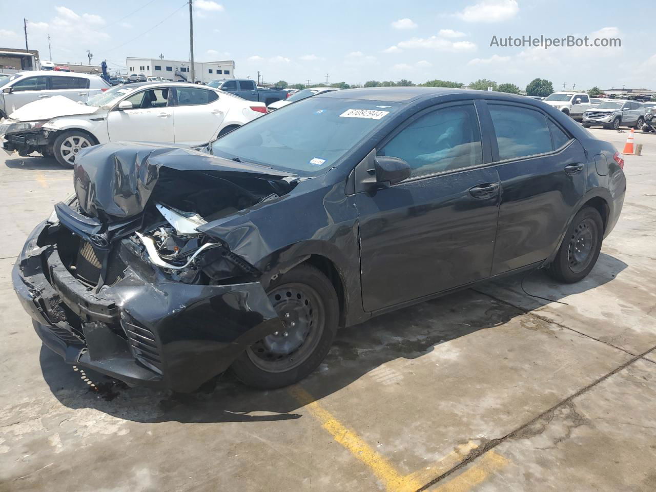 2016 Toyota Corolla L Black vin: 5YFBURHE3GP514216