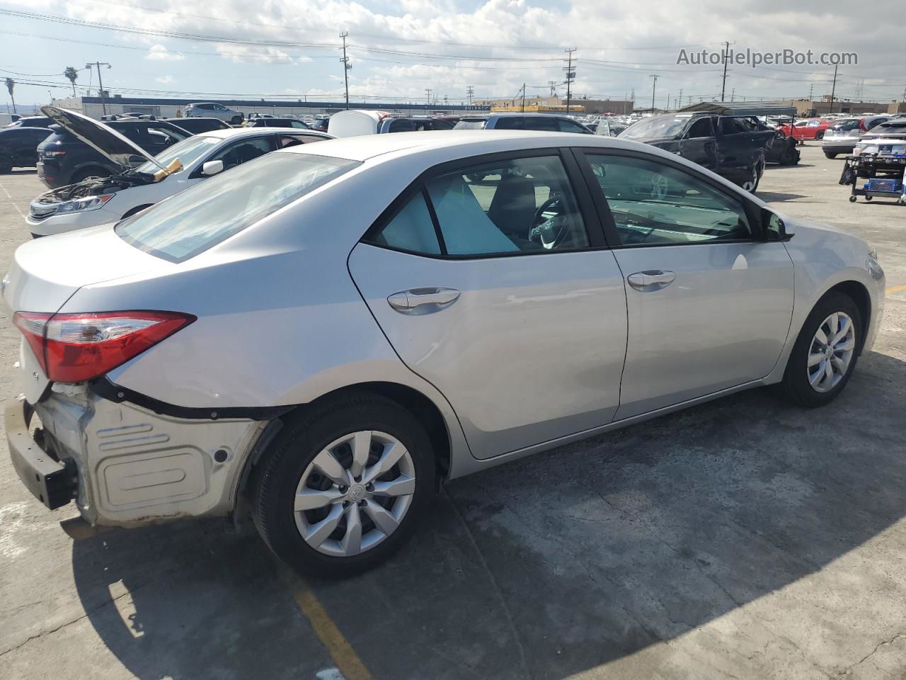 2016 Toyota Corolla L Silver vin: 5YFBURHE3GP550021