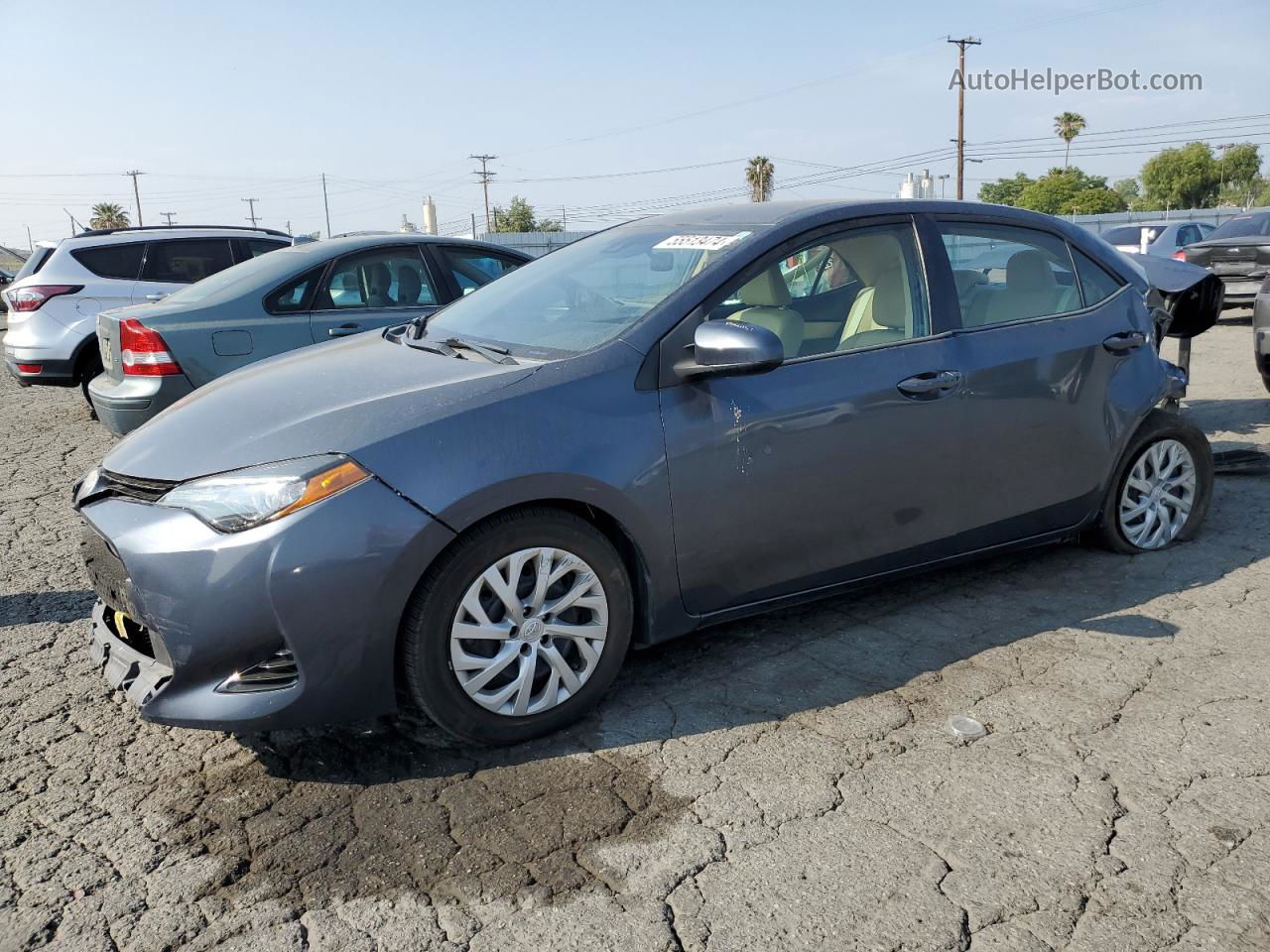 2017 Toyota Corolla L Blue vin: 5YFBURHE3HP569928