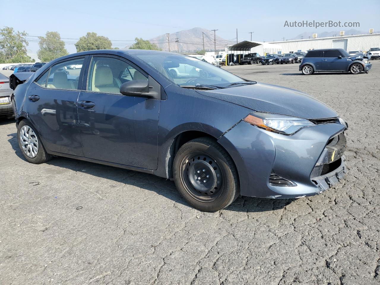 2017 Toyota Corolla L Синий vin: 5YFBURHE3HP569928