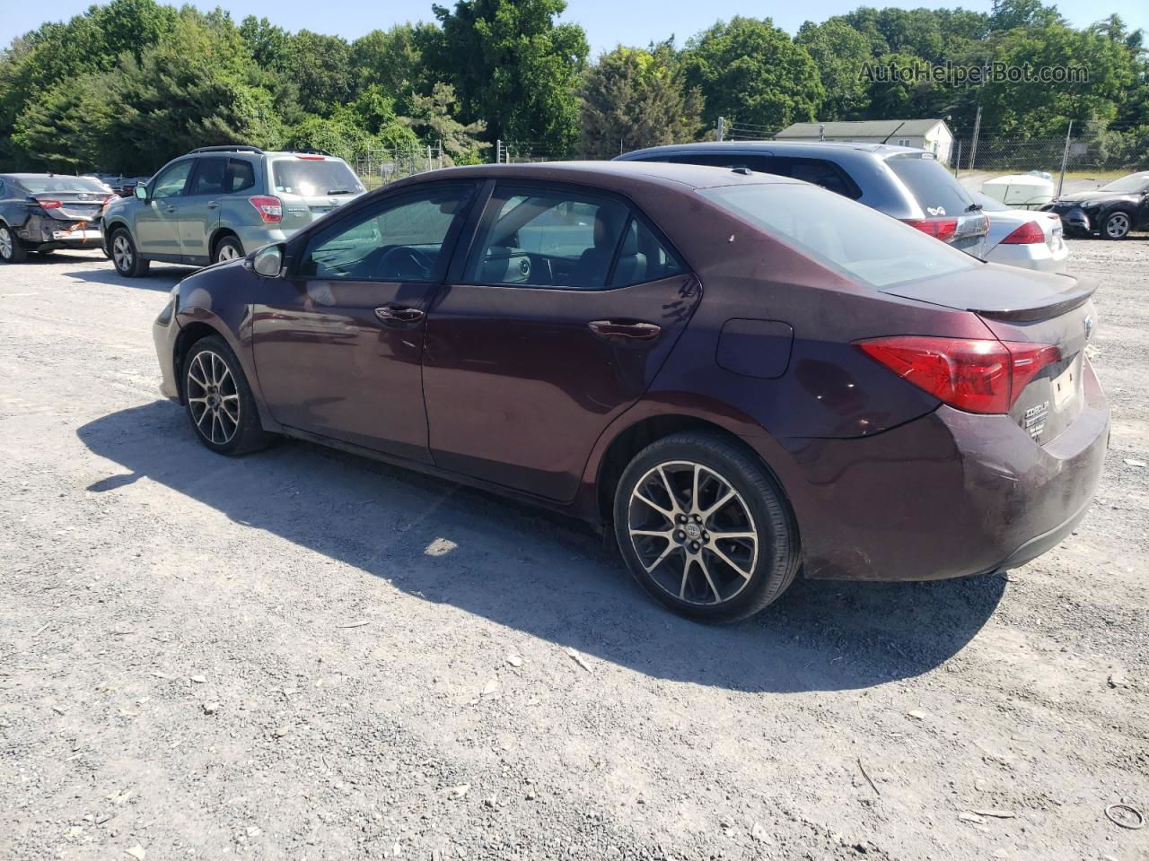 2017 Toyota Corolla L Burgundy vin: 5YFBURHE3HP615614