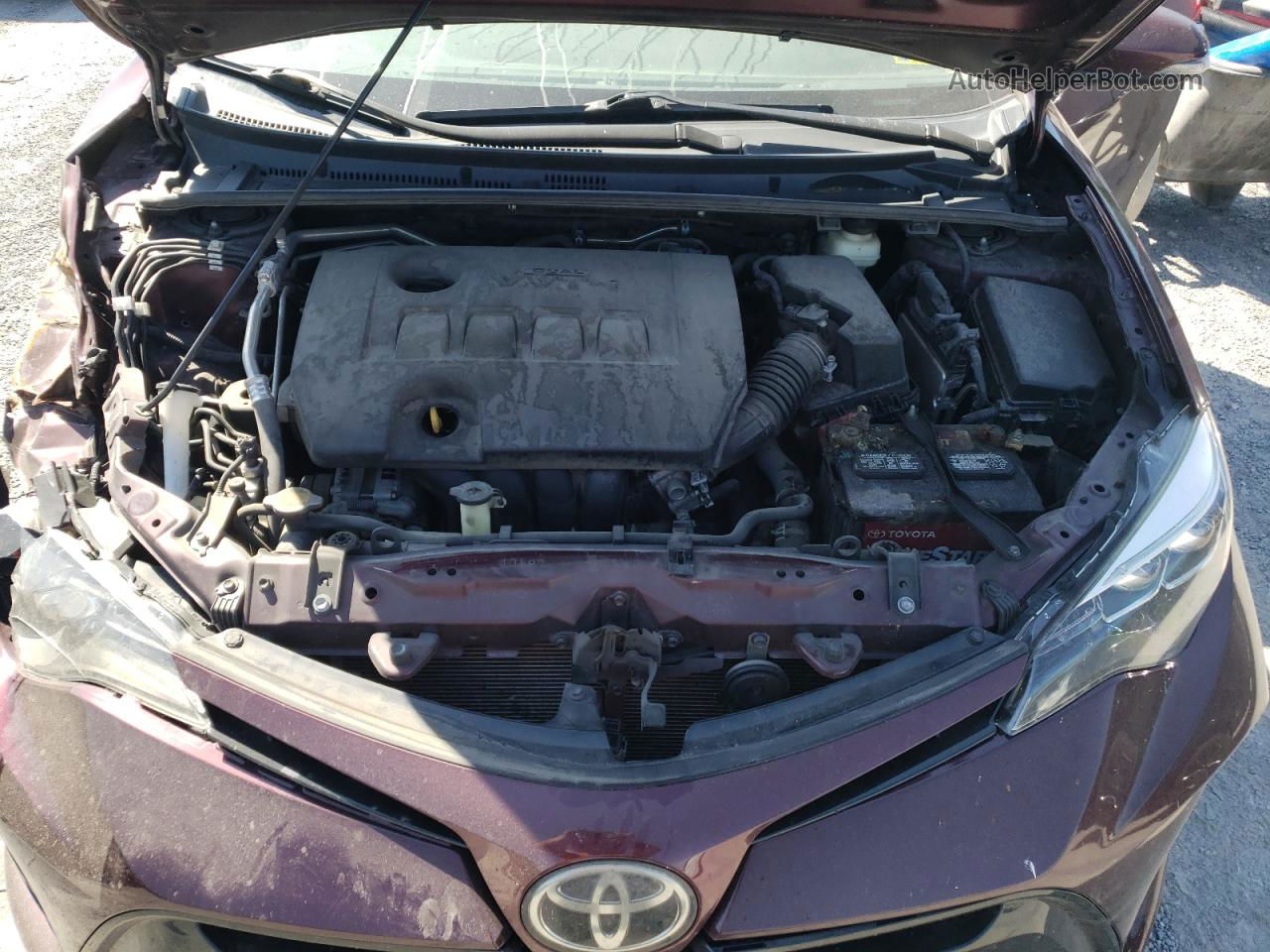 2017 Toyota Corolla L Burgundy vin: 5YFBURHE3HP615614