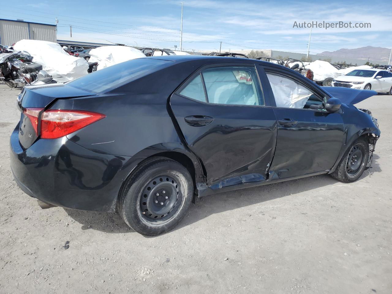 2017 Toyota Corolla L Black vin: 5YFBURHE3HP642618