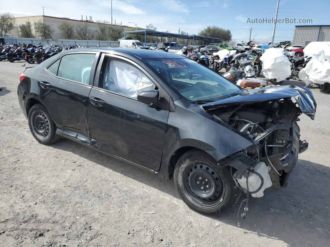 2017 Toyota Corolla L Black vin: 5YFBURHE3HP642618