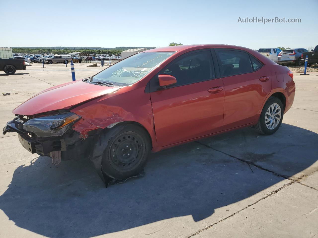 2017 Toyota Corolla L Red vin: 5YFBURHE3HP661041