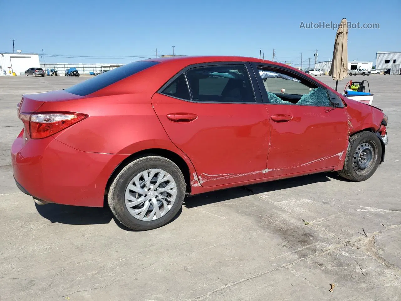 2017 Toyota Corolla L Red vin: 5YFBURHE3HP661041