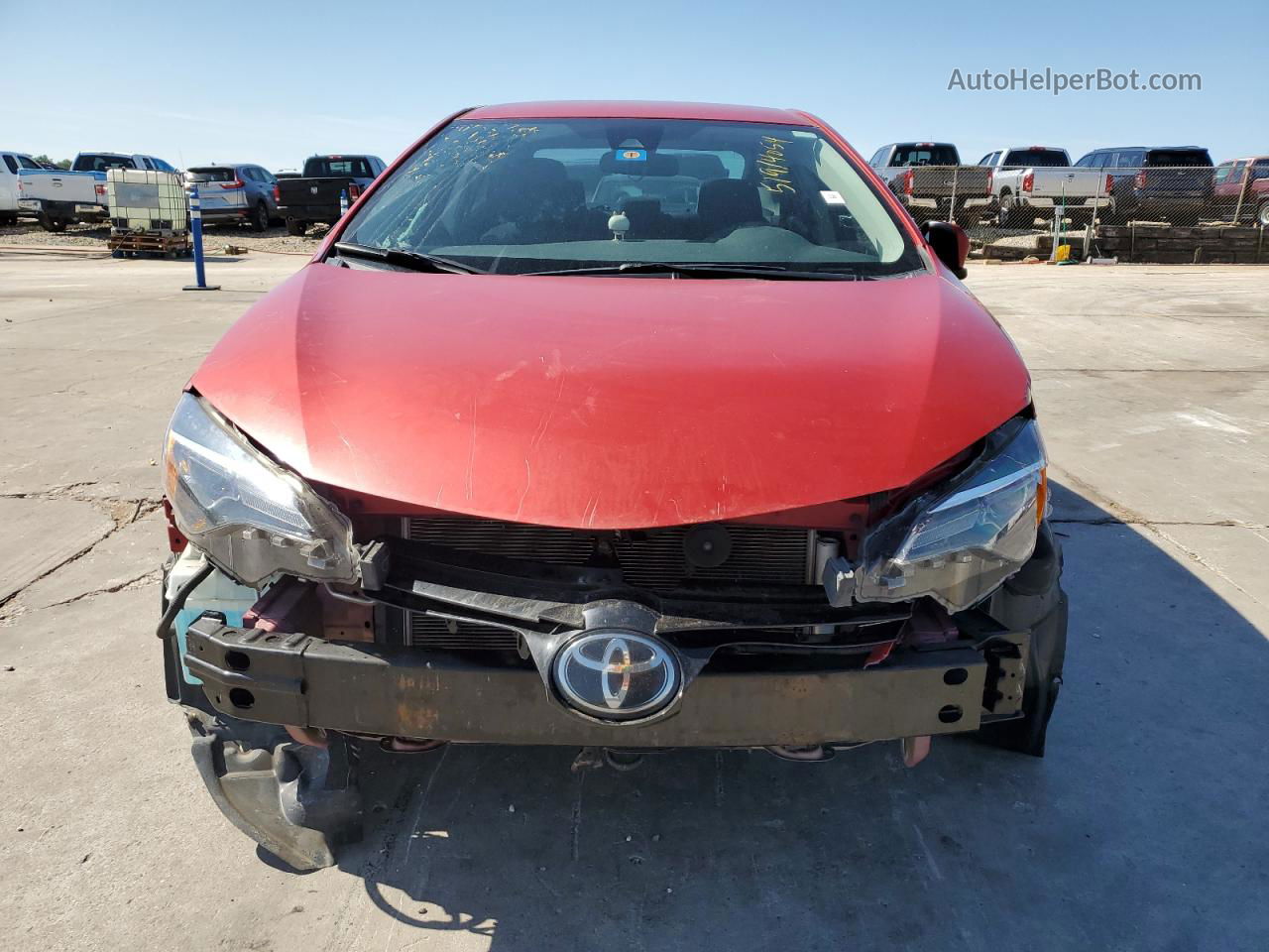 2017 Toyota Corolla L Red vin: 5YFBURHE3HP661041