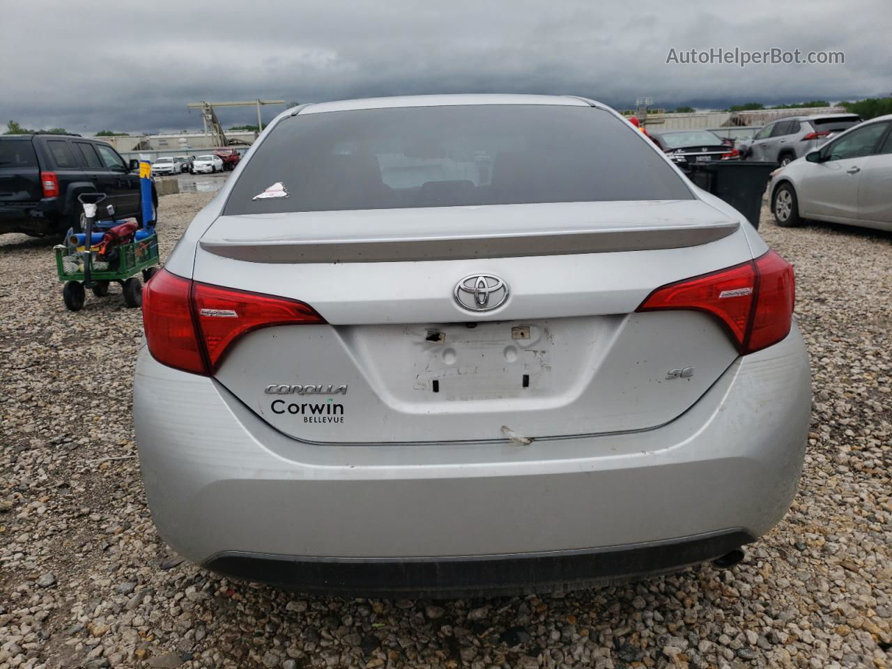 2017 Toyota Corolla L Silver vin: 5YFBURHE3HP679295