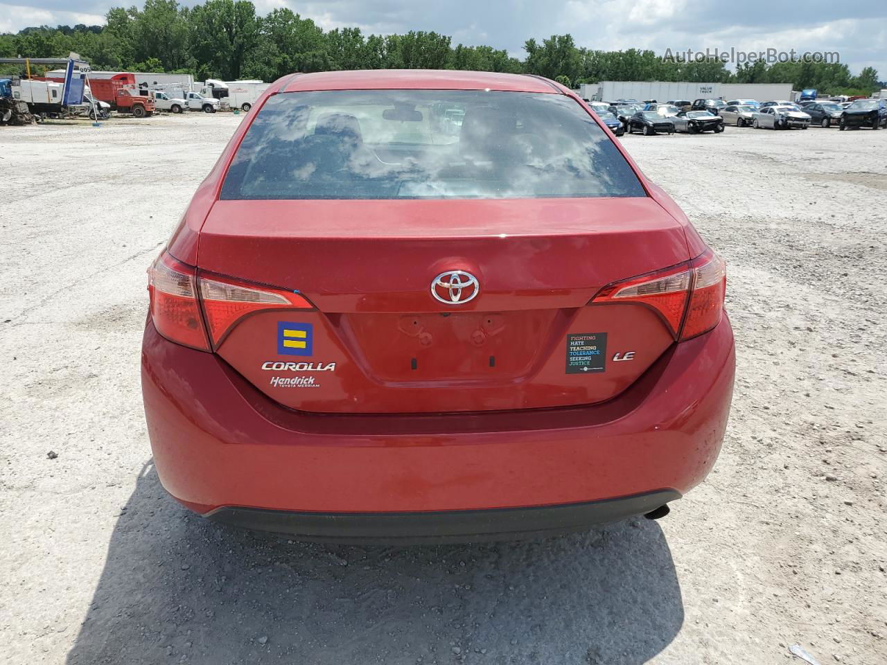 2017 Toyota Corolla L Maroon vin: 5YFBURHE3HP713266