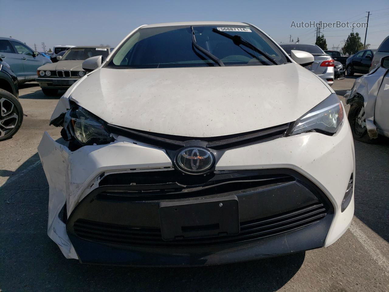 2017 Toyota Corolla L White vin: 5YFBURHE3HP717771