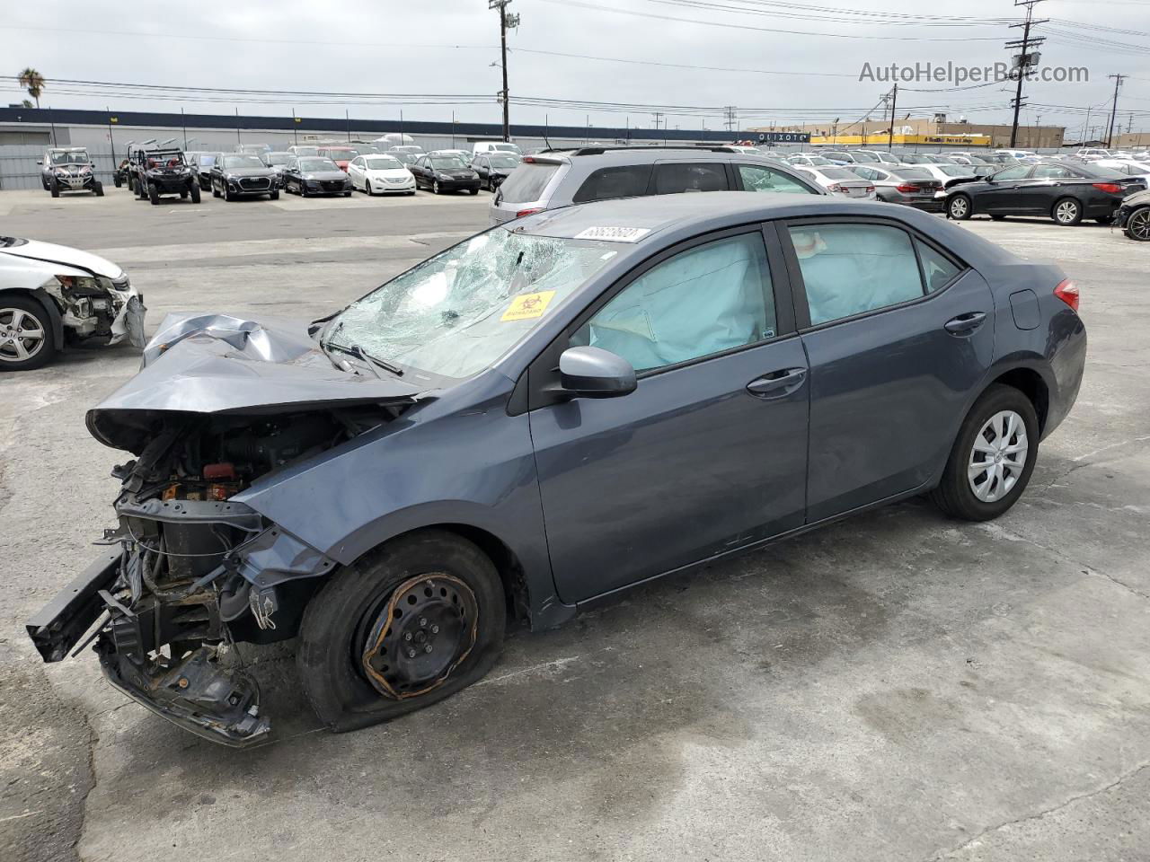 2017 Toyota Corolla L Blue vin: 5YFBURHE3HP721139