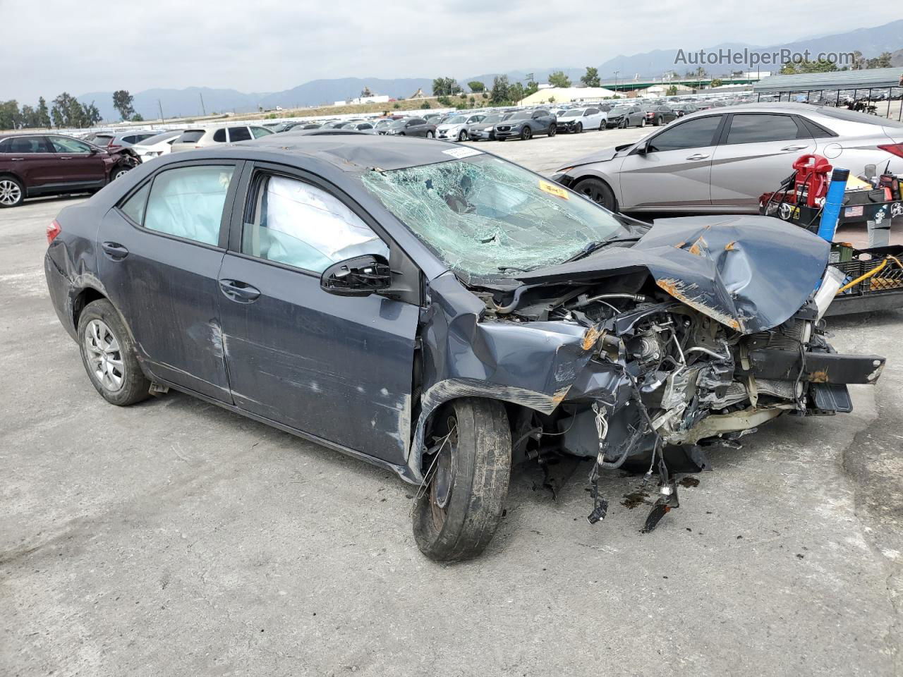 2017 Toyota Corolla L Blue vin: 5YFBURHE3HP721139