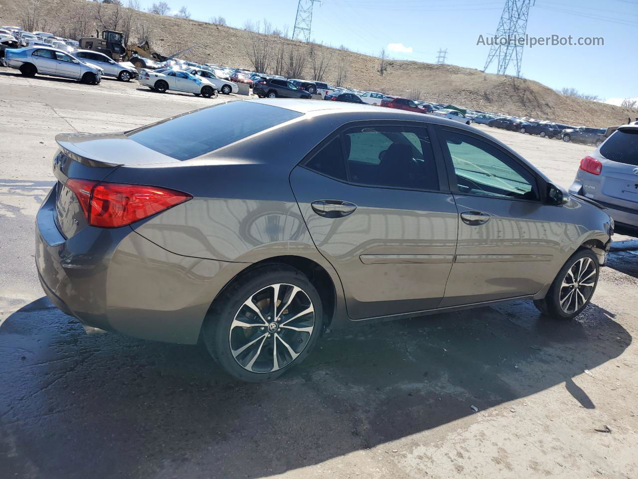 2019 Toyota Corolla L Brown vin: 5YFBURHE3KP856869