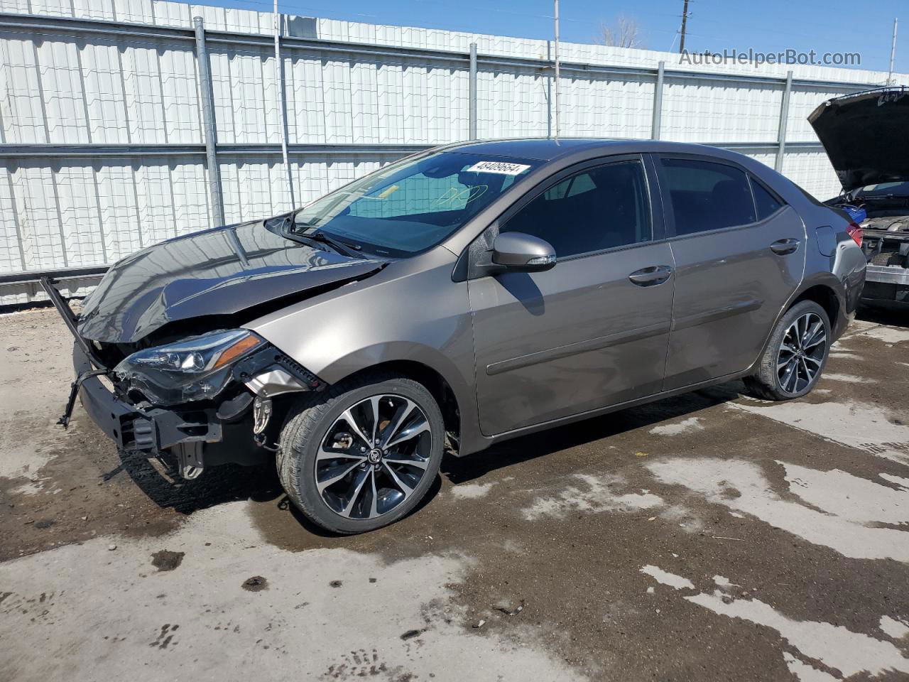 2019 Toyota Corolla L Brown vin: 5YFBURHE3KP856869