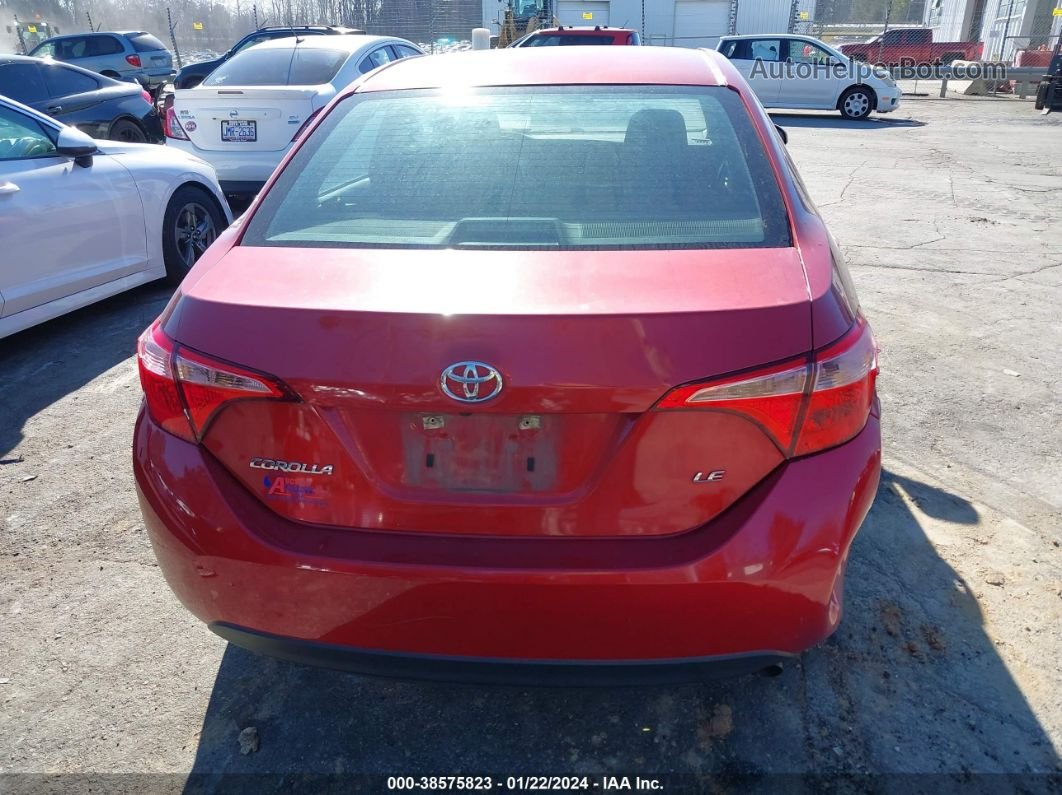 2019 Toyota Corolla Le Красный vin: 5YFBURHE3KP878418