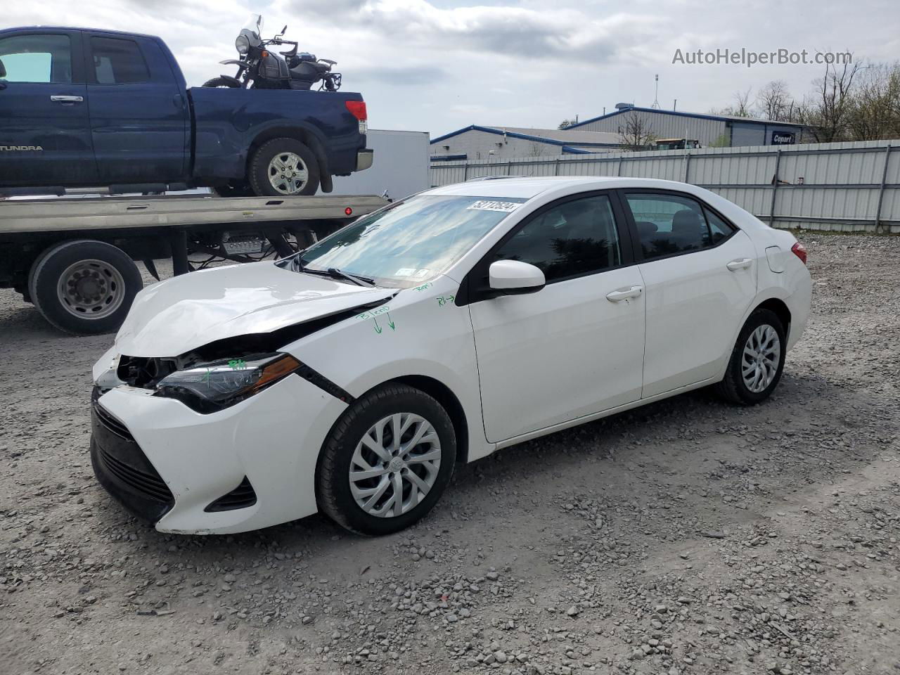 2019 Toyota Corolla L White vin: 5YFBURHE3KP887197