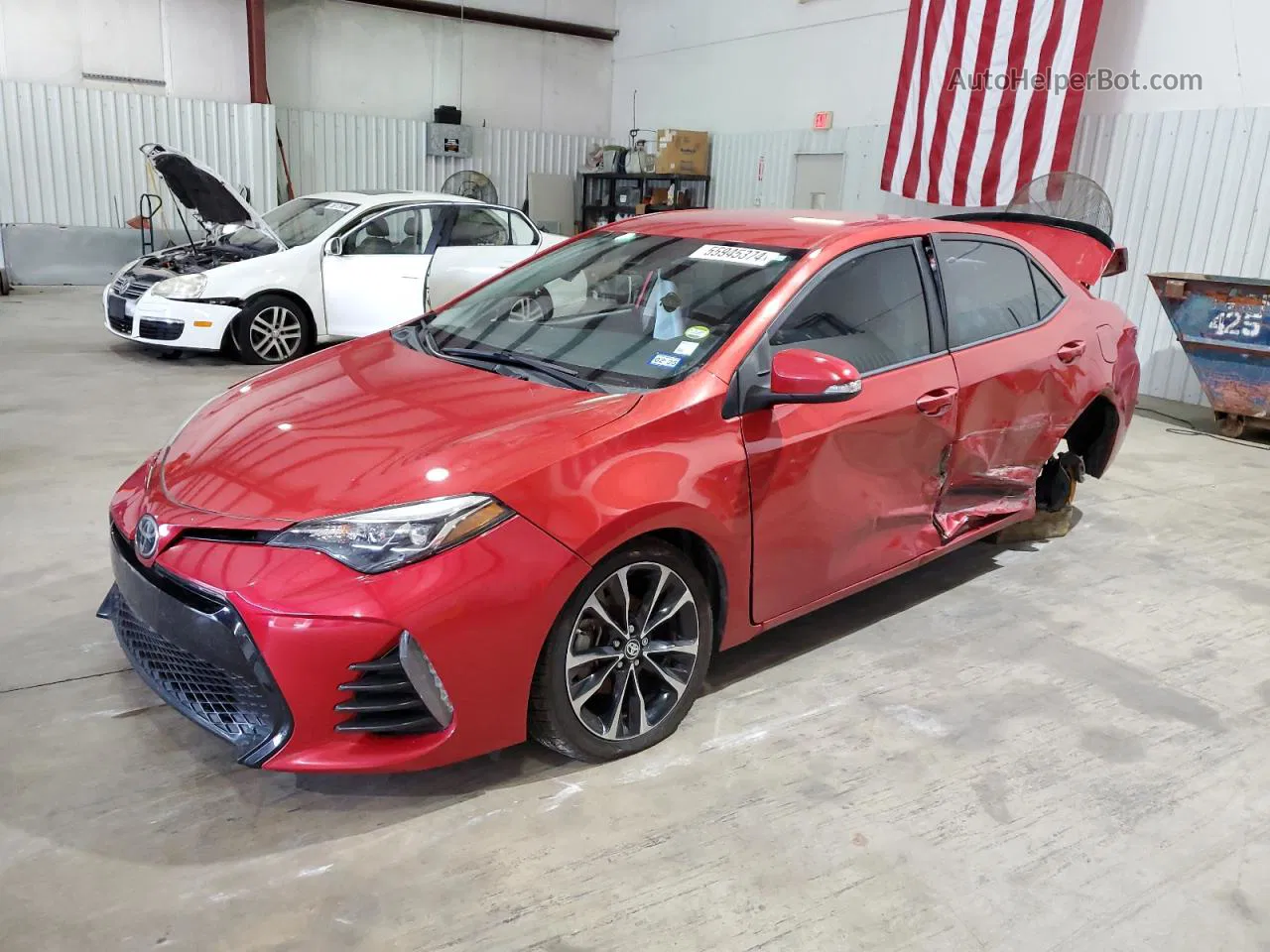 2019 Toyota Corolla L Red vin: 5YFBURHE3KP887846