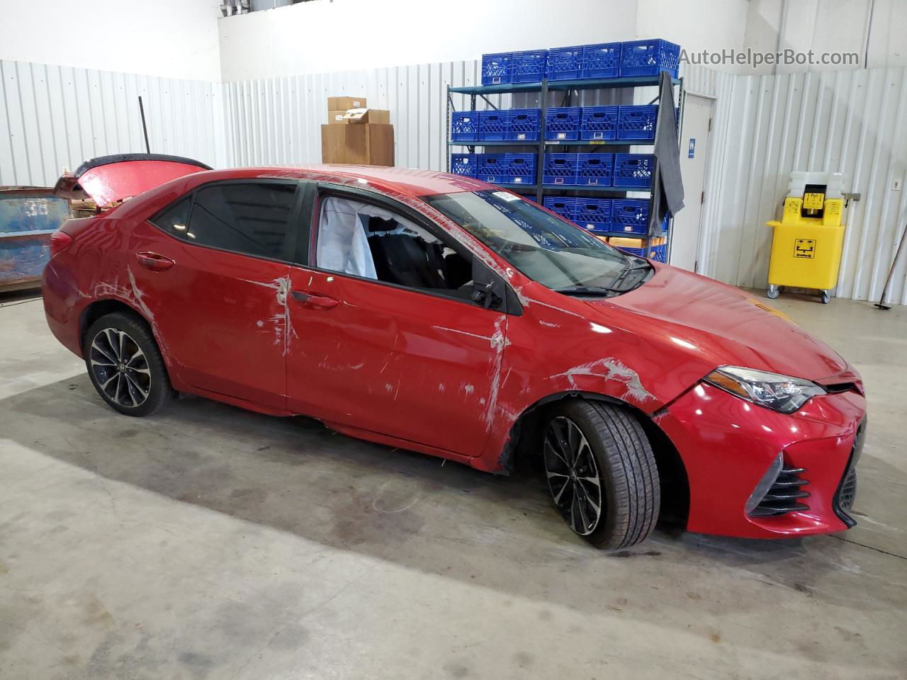 2019 Toyota Corolla L Red vin: 5YFBURHE3KP887846