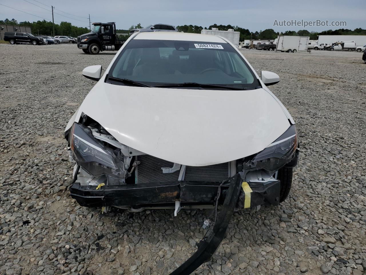 2019 Toyota Corolla L White vin: 5YFBURHE3KP888916