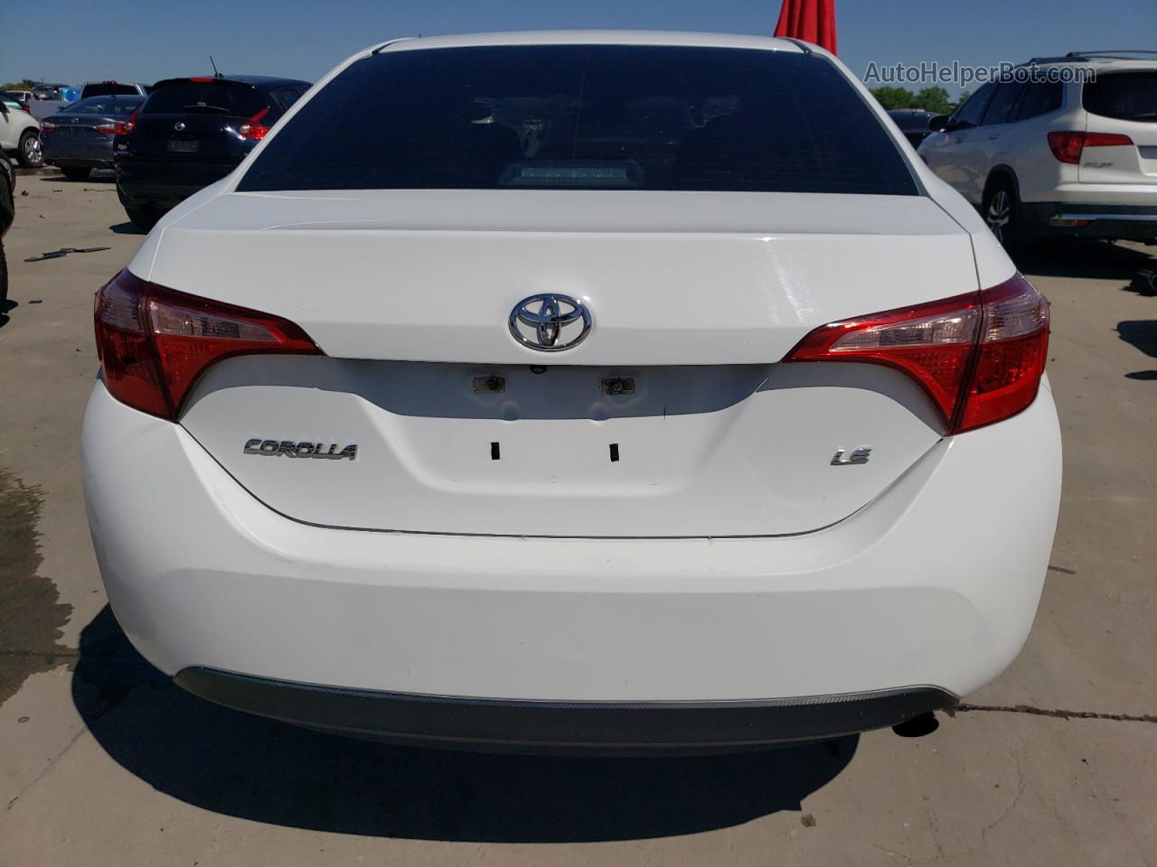 2019 Toyota Corolla L White vin: 5YFBURHE3KP897809