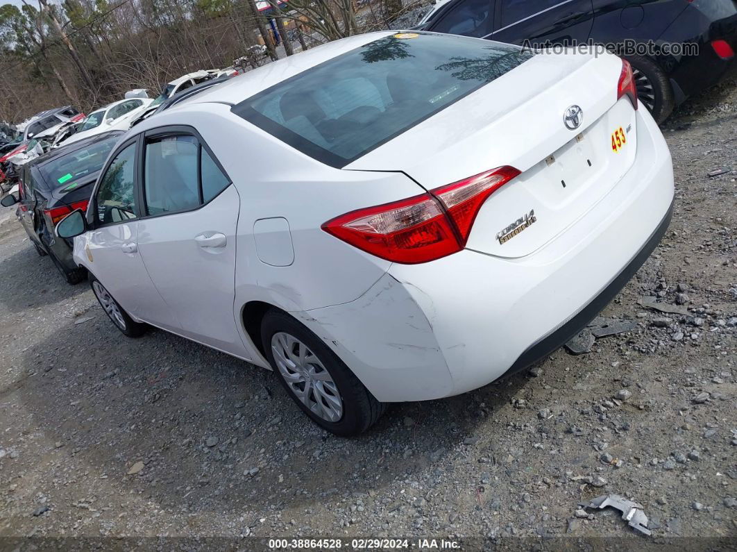 2019 Toyota Corolla Le White vin: 5YFBURHE3KP928248