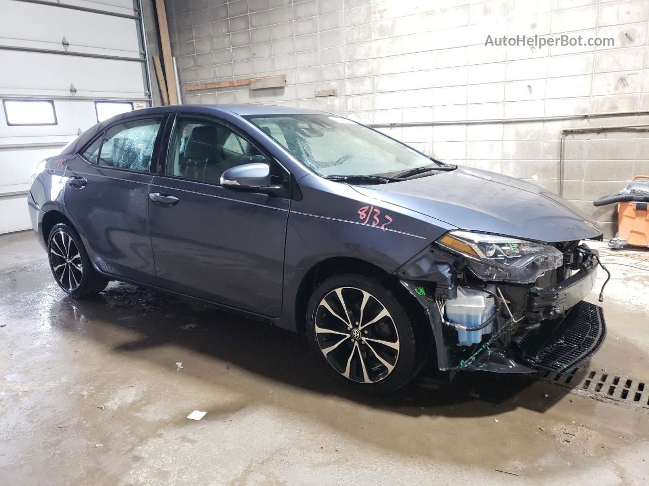 2019 Toyota Corolla L Синий vin: 5YFBURHE3KP934311