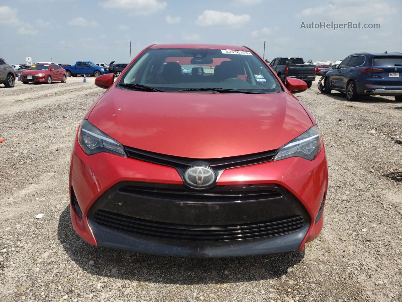 2019 Toyota Corolla L Red vin: 5YFBURHE3KP935118